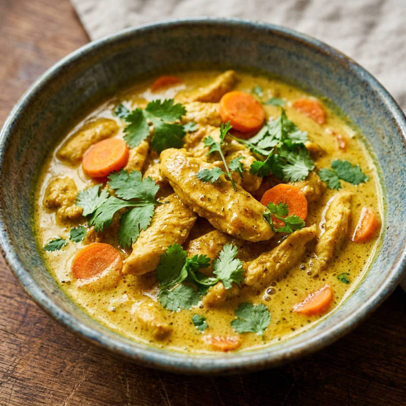Frango ao curry com leite de coco