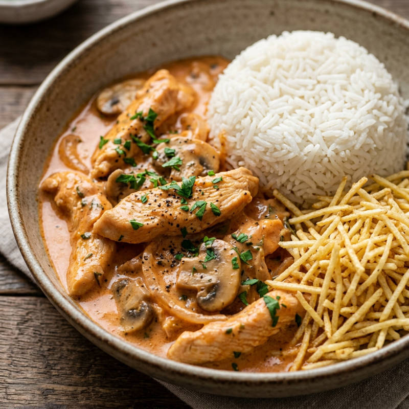 Estrogonofe de frango
