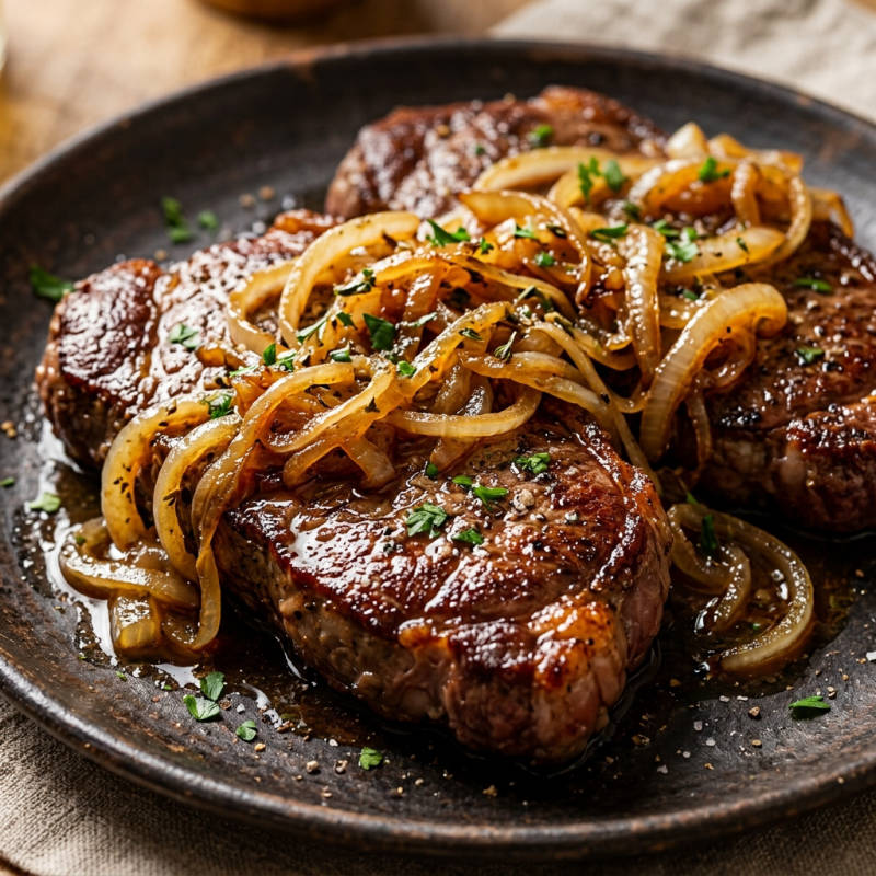 Bife acebolado
