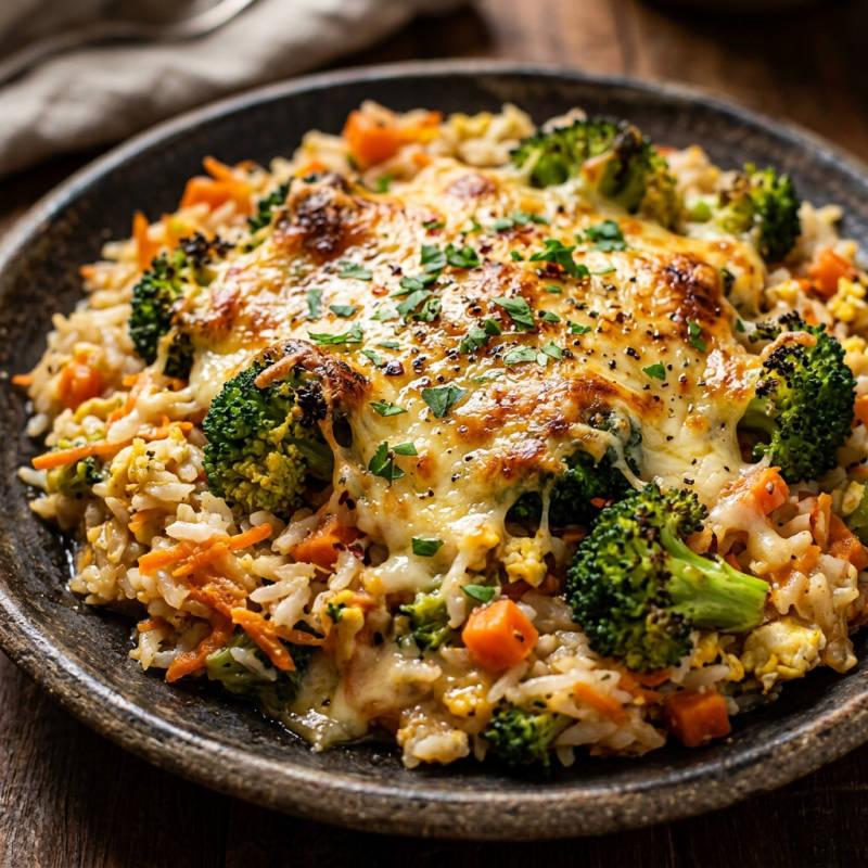 Arroz de forno com legumes