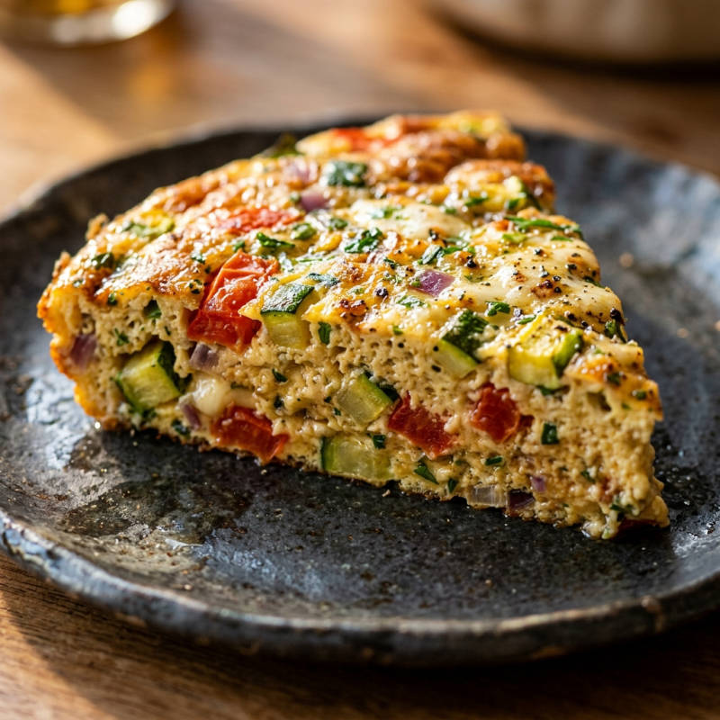 Omelete de forno com legumes