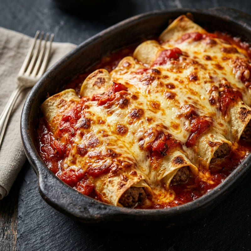 Panqueca de liquidificador com carne moída