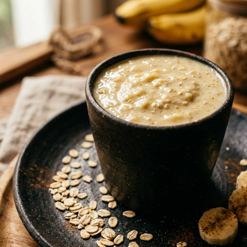 Vitamina de banana com aveia