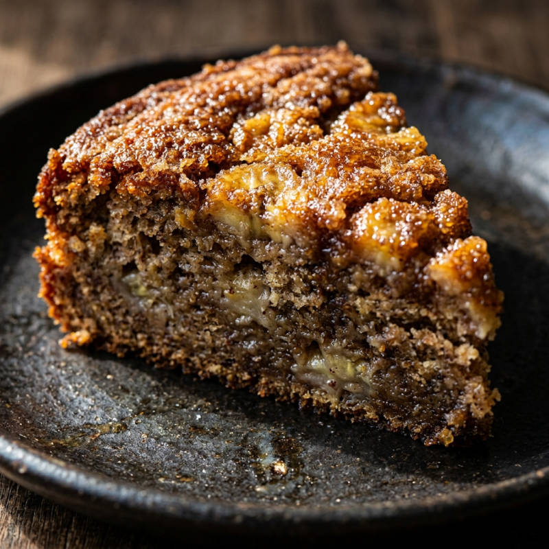 Bolo de banana com canela