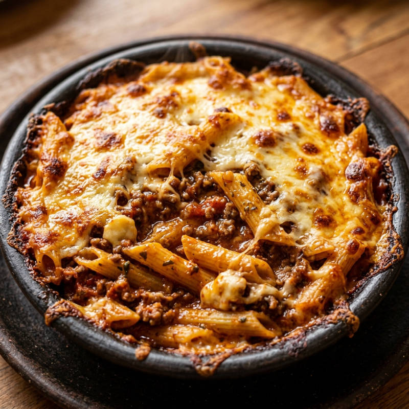 Macarronada de forno com queijo
