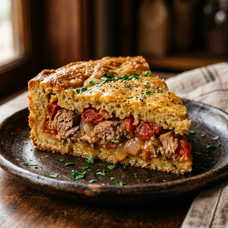 Torta de atum com massa batida