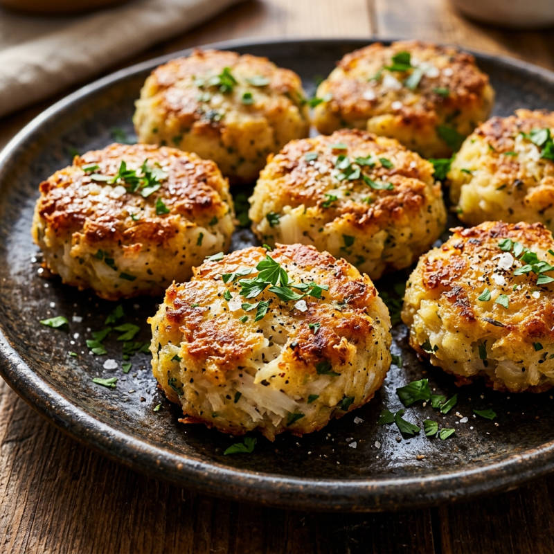 Bolinho de peixe assado