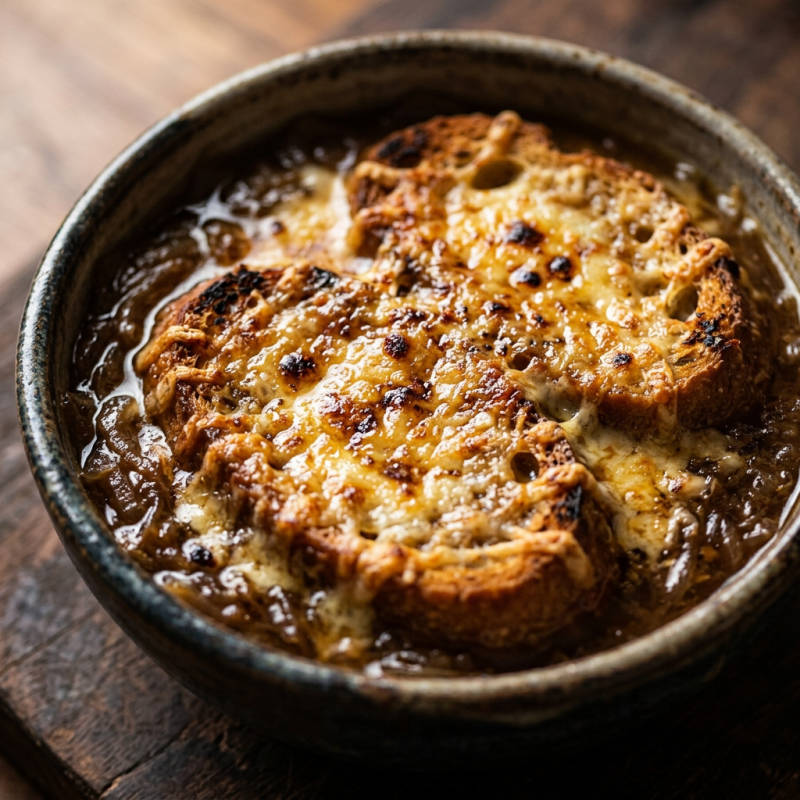 Sopa de cebola gratinada