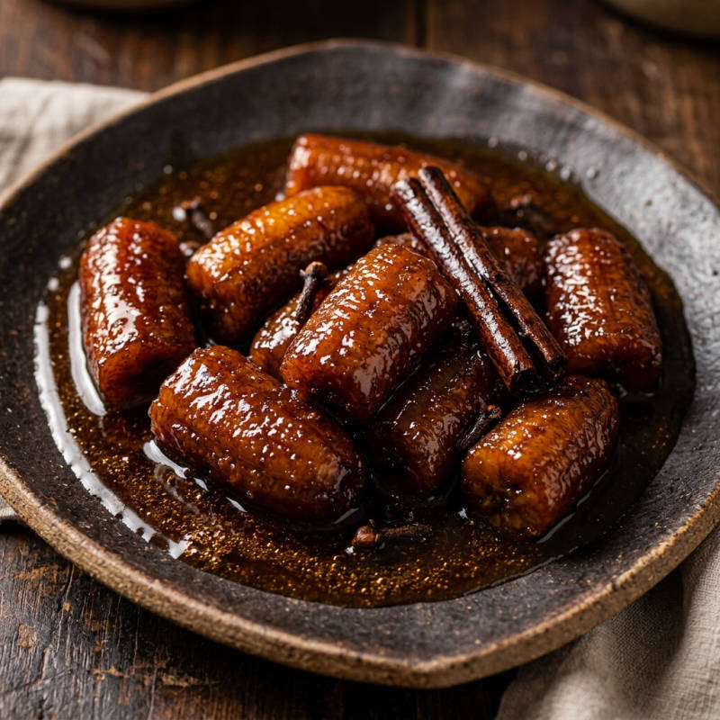 Doce de banana em calda