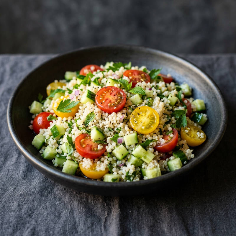 Salada de quinoa com legumes