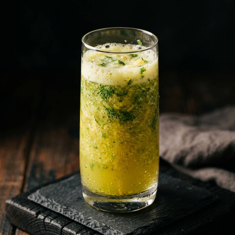 Suco de abacaxi com hortelã