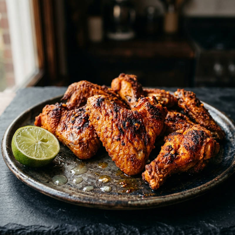 Asinha de frango com páprica crocante