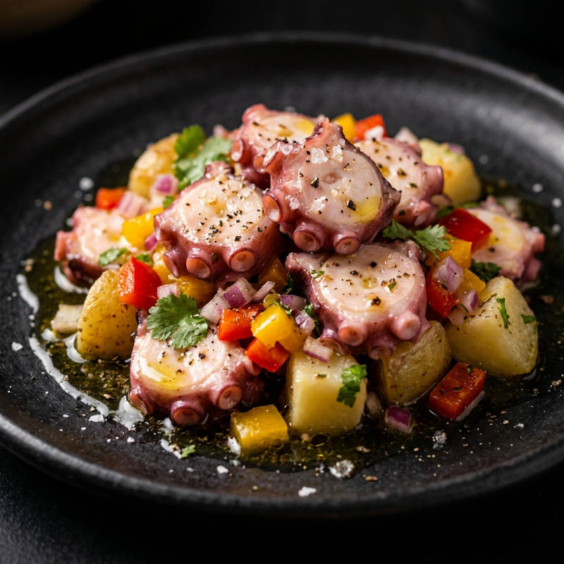 Polvo ao vinagrete com batata