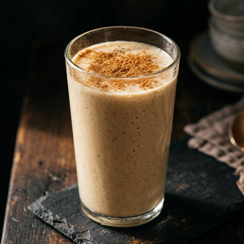 Vitamina de banana com maçã e canela