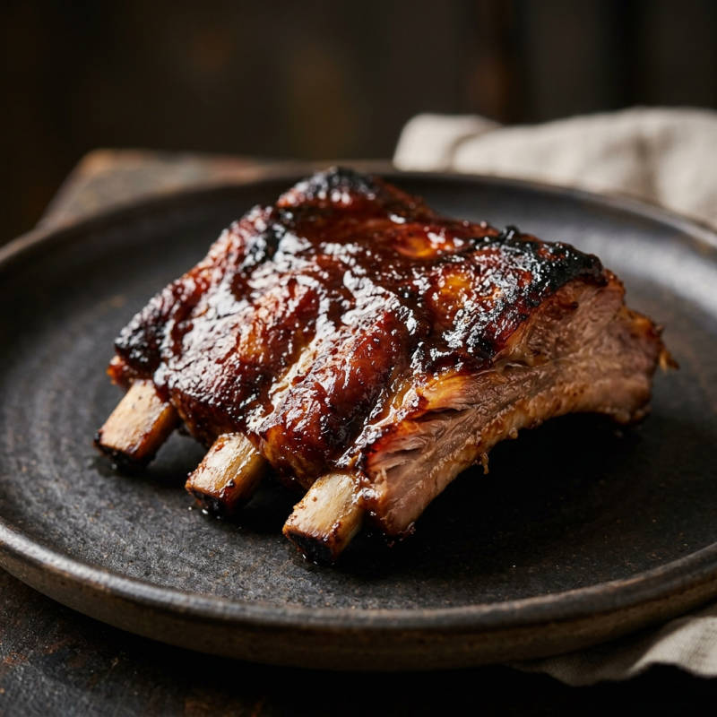 Costelinha suína na airfryer ao molho barbecue