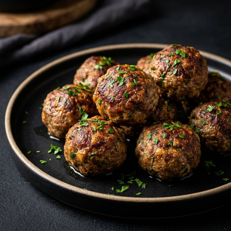 Almôndegas de carne na airfryer
