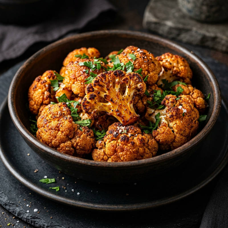 Couve-flor crocante na airfryer
