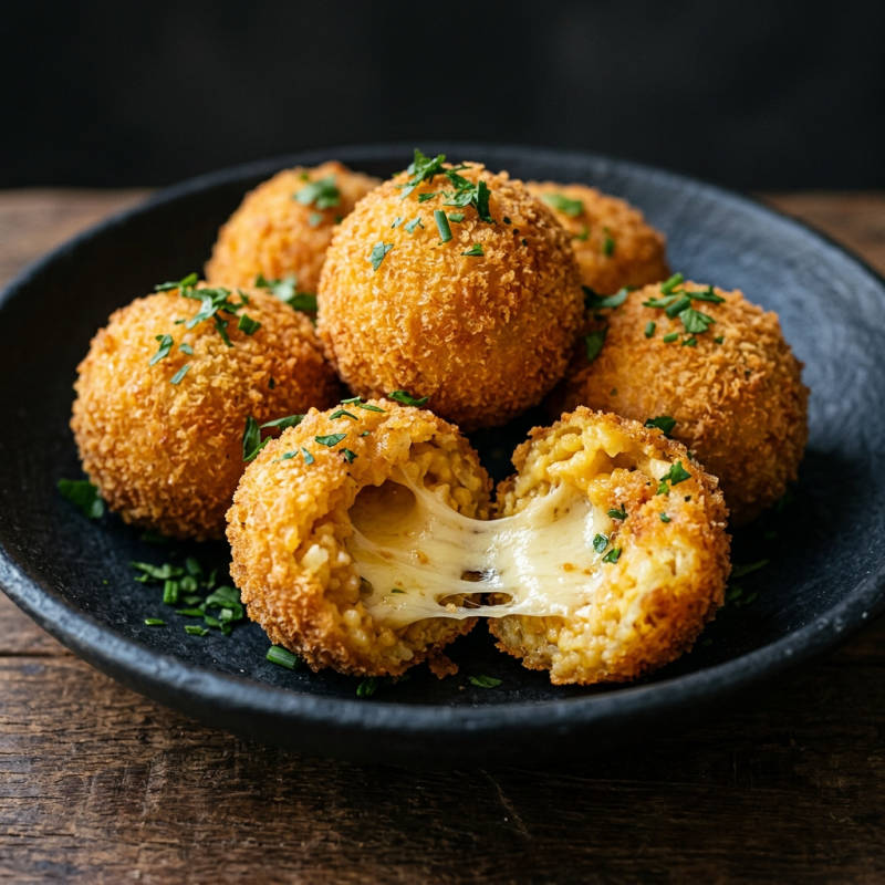 Bolinho de arroz com queijo