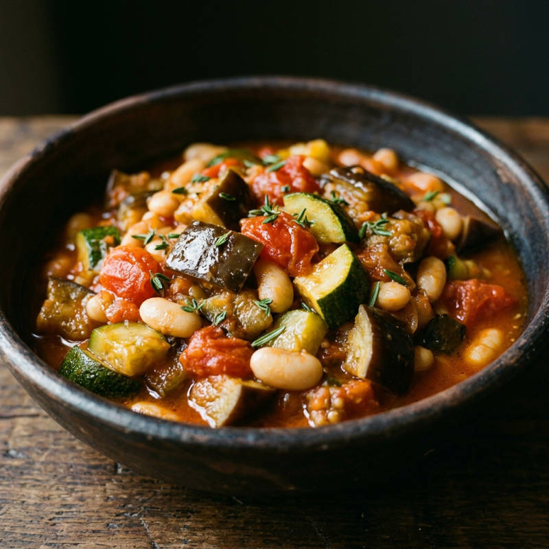 Ratatouille com feijão-branco