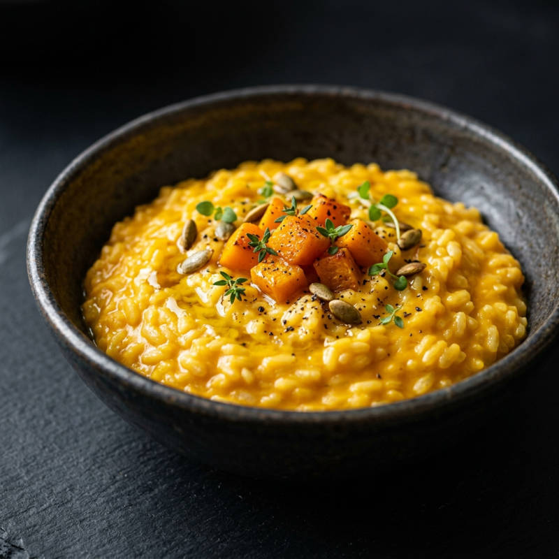 Risoto vegano de abóbora