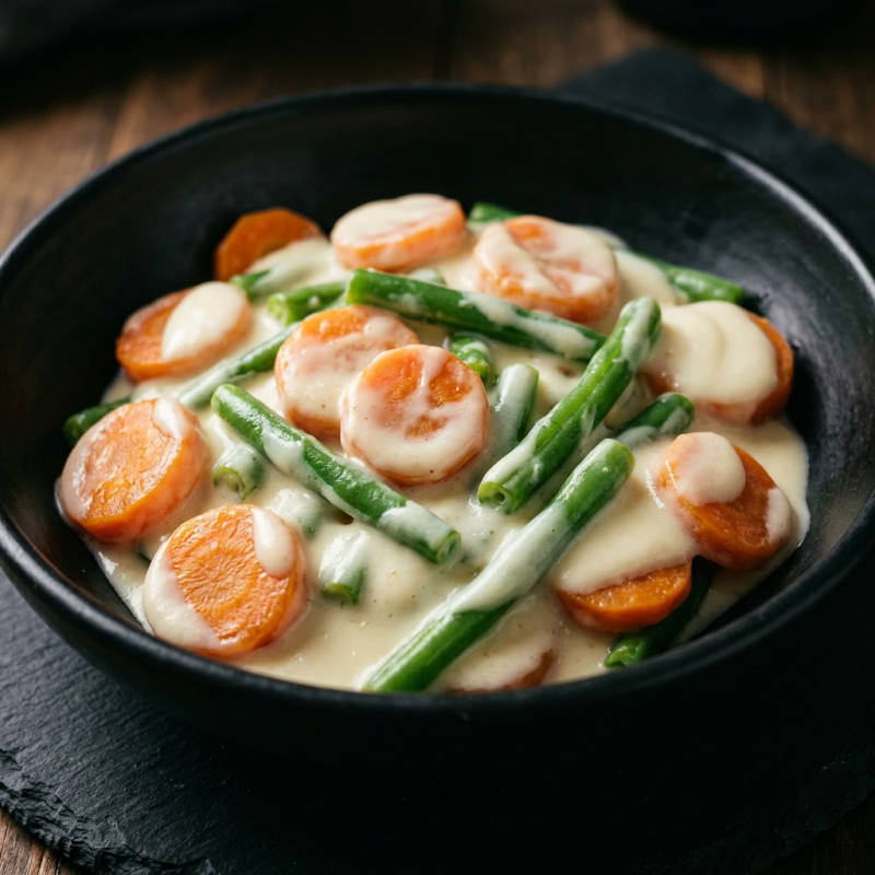 Creme de requeijão com legumes