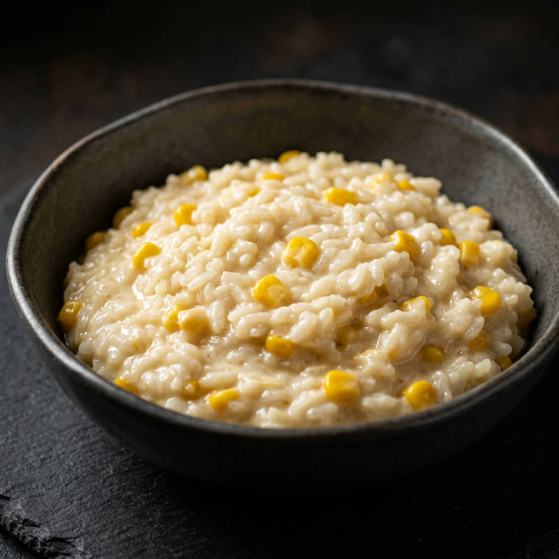 Arroz cremoso de requeijão com milho
