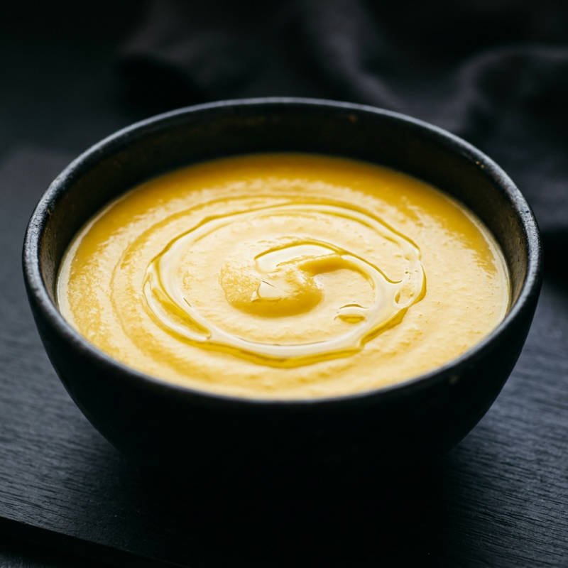 Sopa cremosa de milho com requeijão