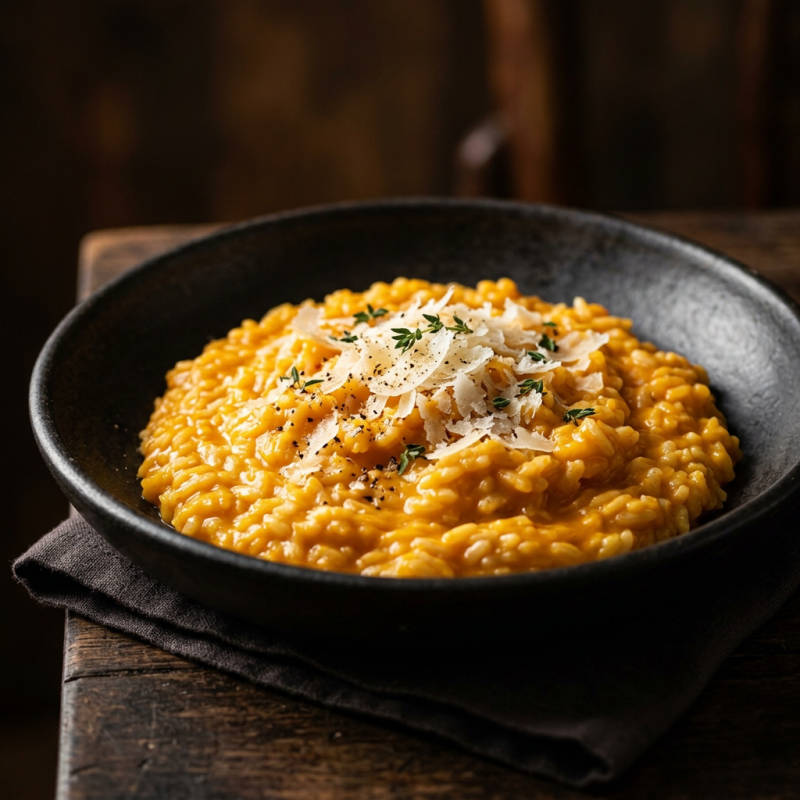 Risoto de abóbora com parmesão