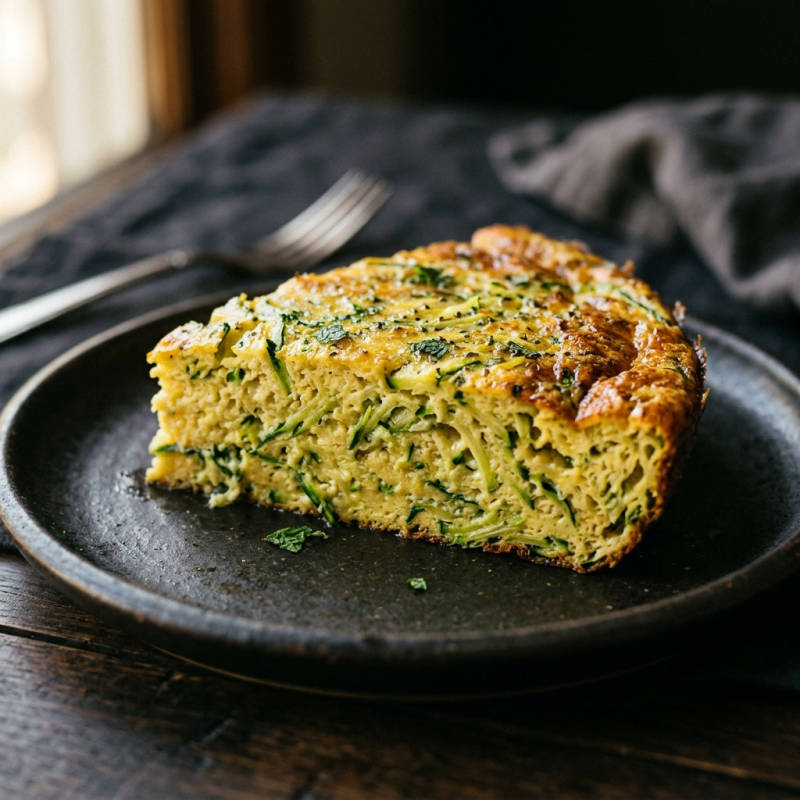 Frittata de abobrinha e hortelã