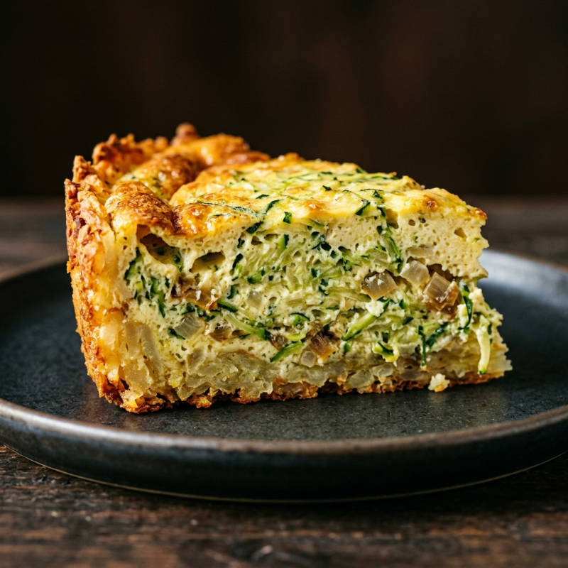 Quiche sem massa de abobrinha e cebola