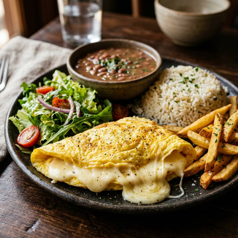 PF - Omelete simples de queijo