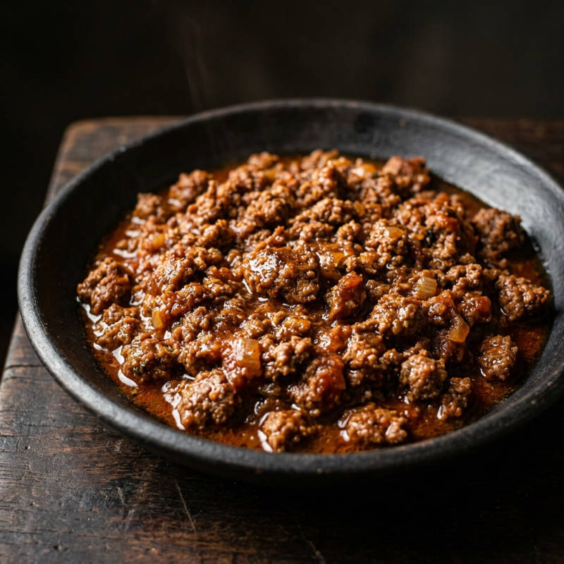 Carne moída refogada