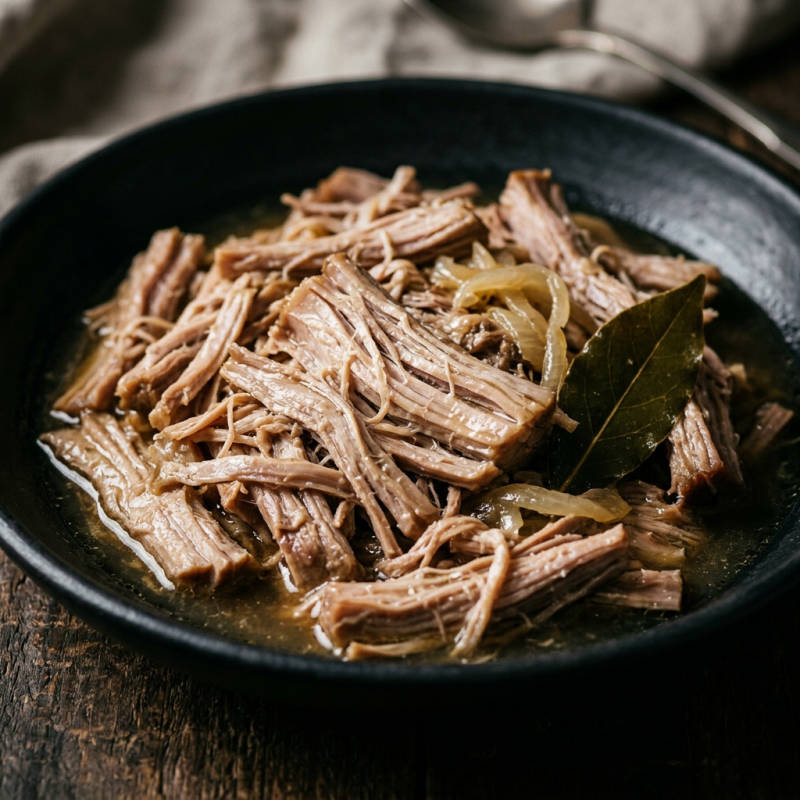 Carne suína desfiada