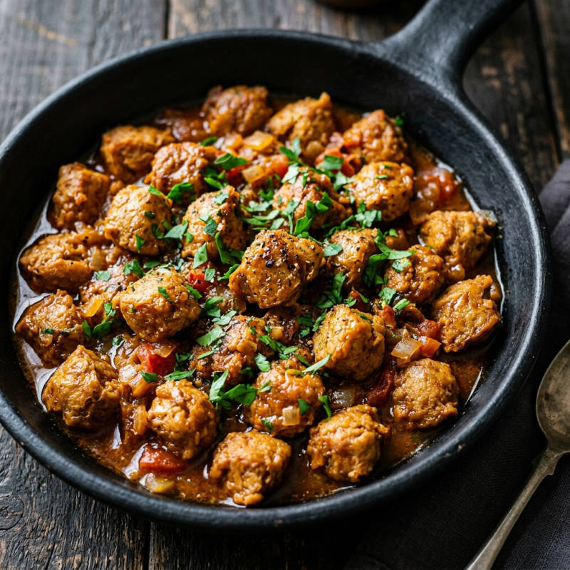 Soja refogada com cebola e tomate